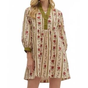 NEW THML autumn brunch dress in olive